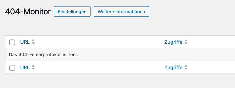 404 Monitor im WordPress Plugin RankMath